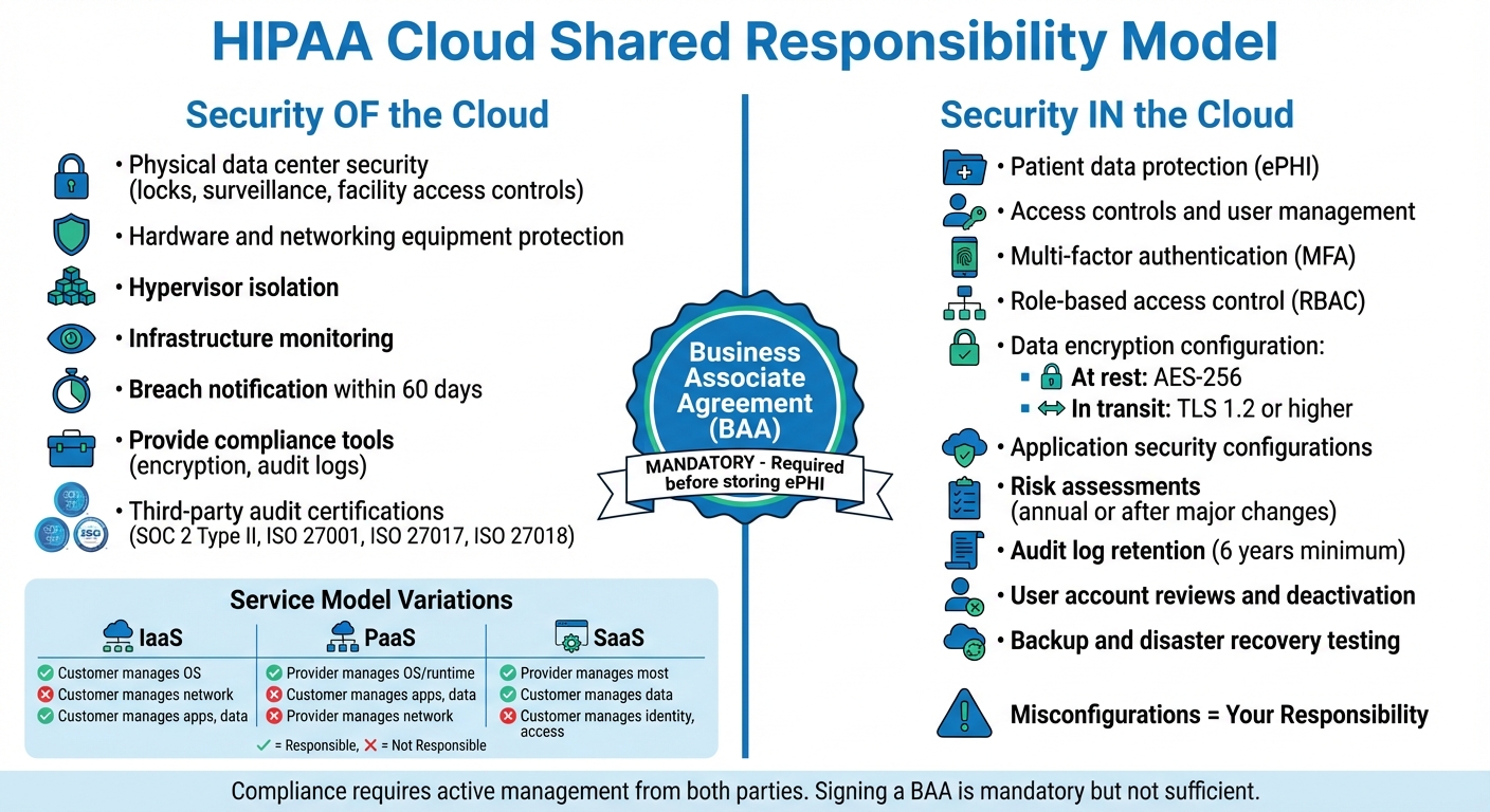 HIPAA Cloud Shared Responsibility Model: Provider vs Healthcare Organization Duties