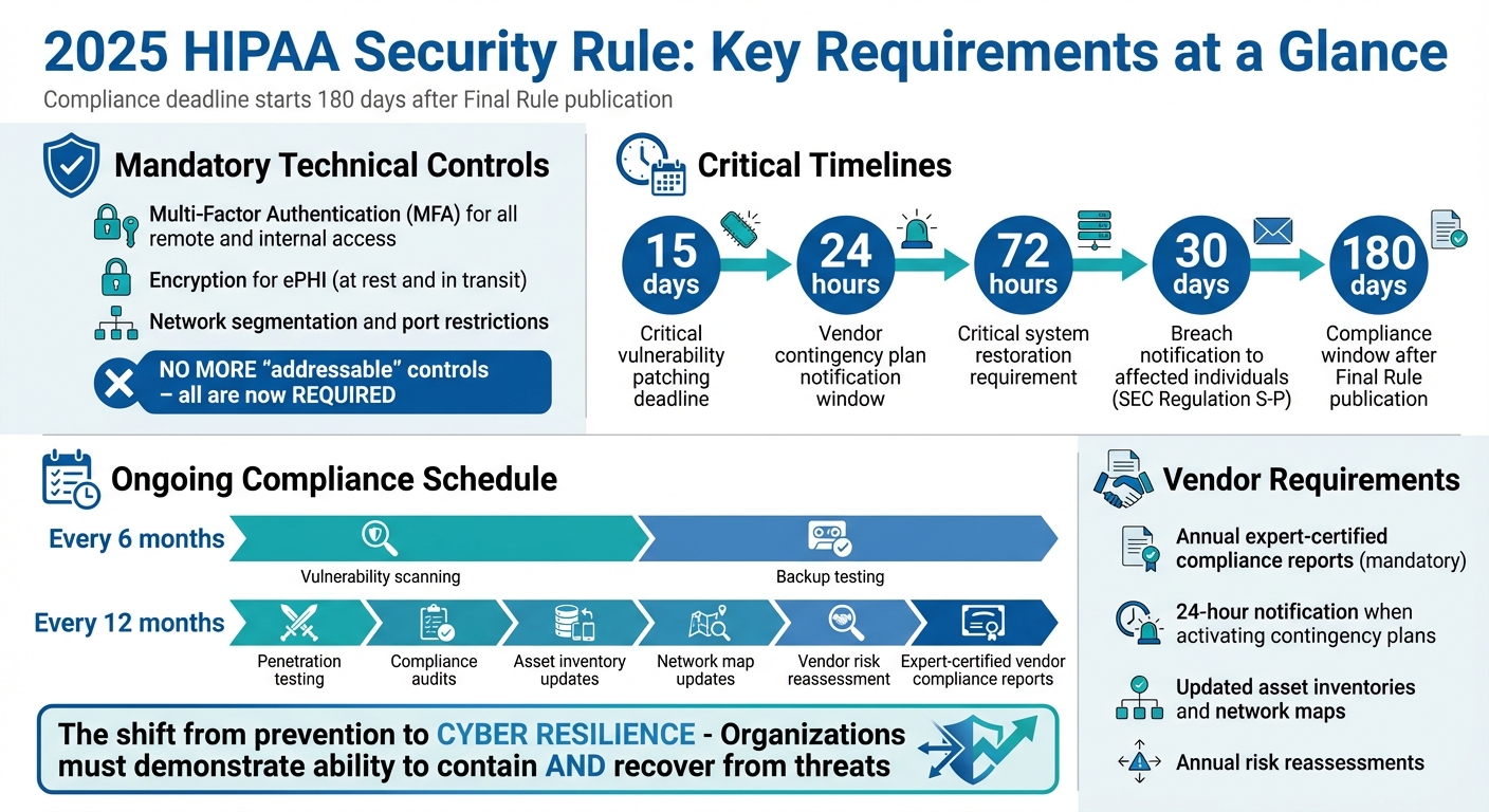 2025 HIPAA Security Rule Compliance Requirements and Timelines