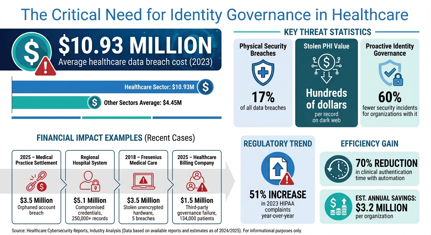Healthcare Data Breach Costs and Identity Governance Impact Statistics
