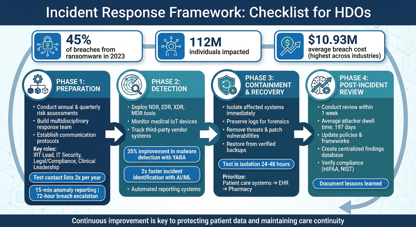 4-Phase Incident Response Framework for Healthcare Organizations
