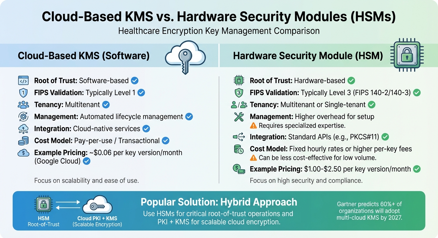 Cloud KMS vs HSM: Key Management Comparison for Healthcare PHI