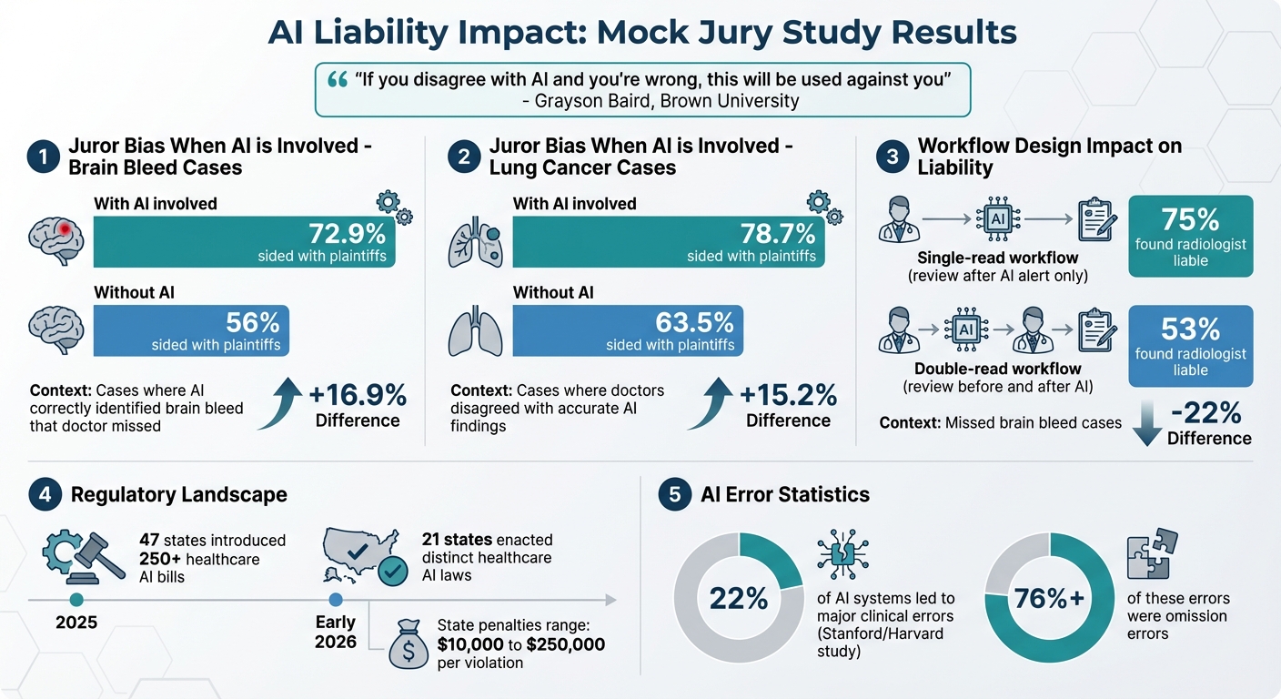 AI Liability in Healthcare: Mock Jury Study Results and Key Statistics