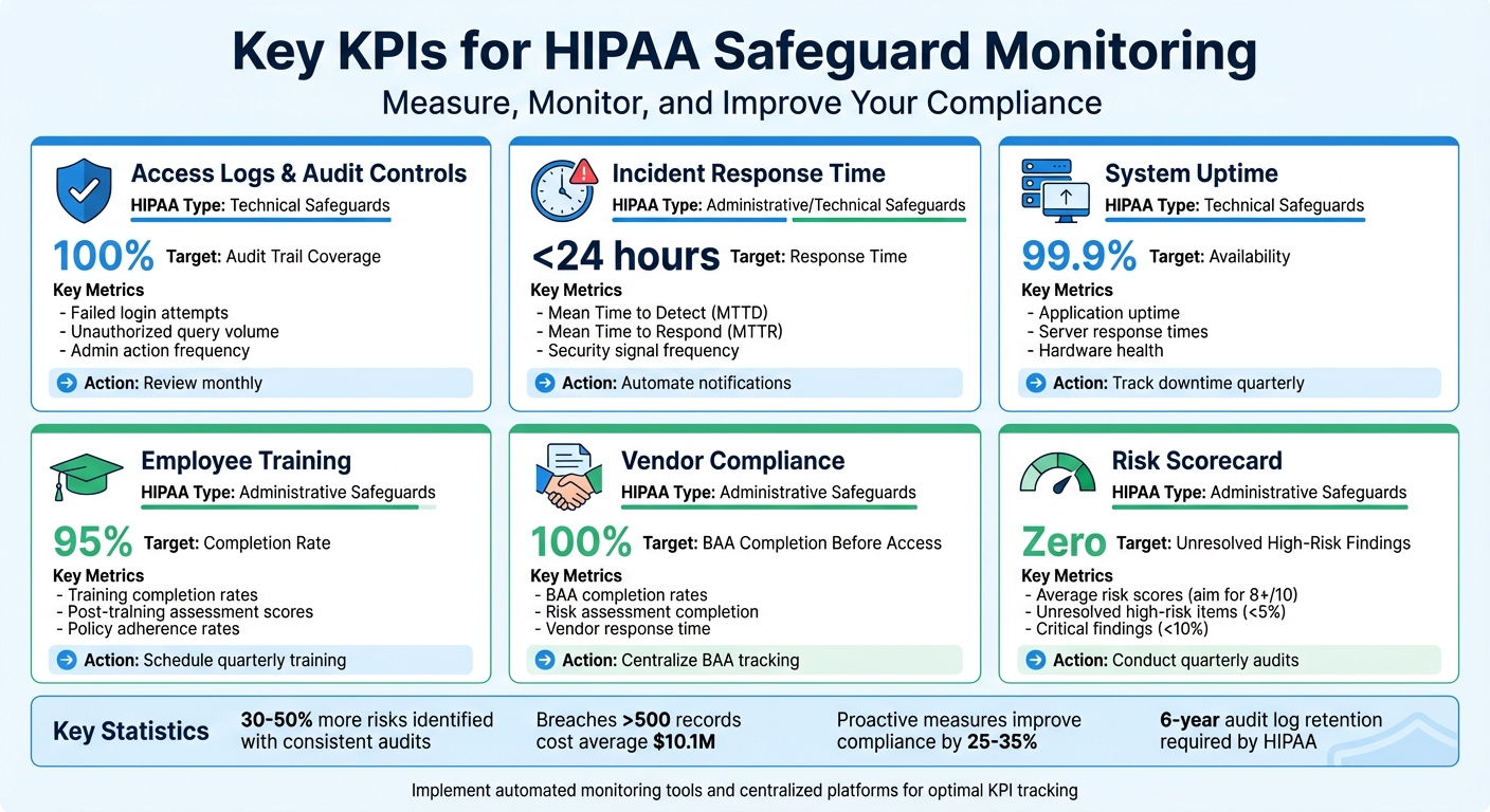 6 Essential HIPAA Safeguard KPIs: Metrics, Benchmarks, and Implementation Guide