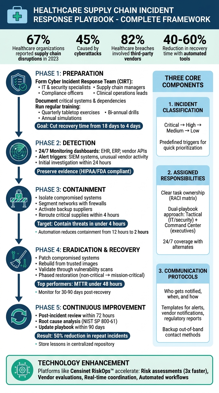 Healthcare Supply Chain Incident Response Framework: 5 Critical Phases