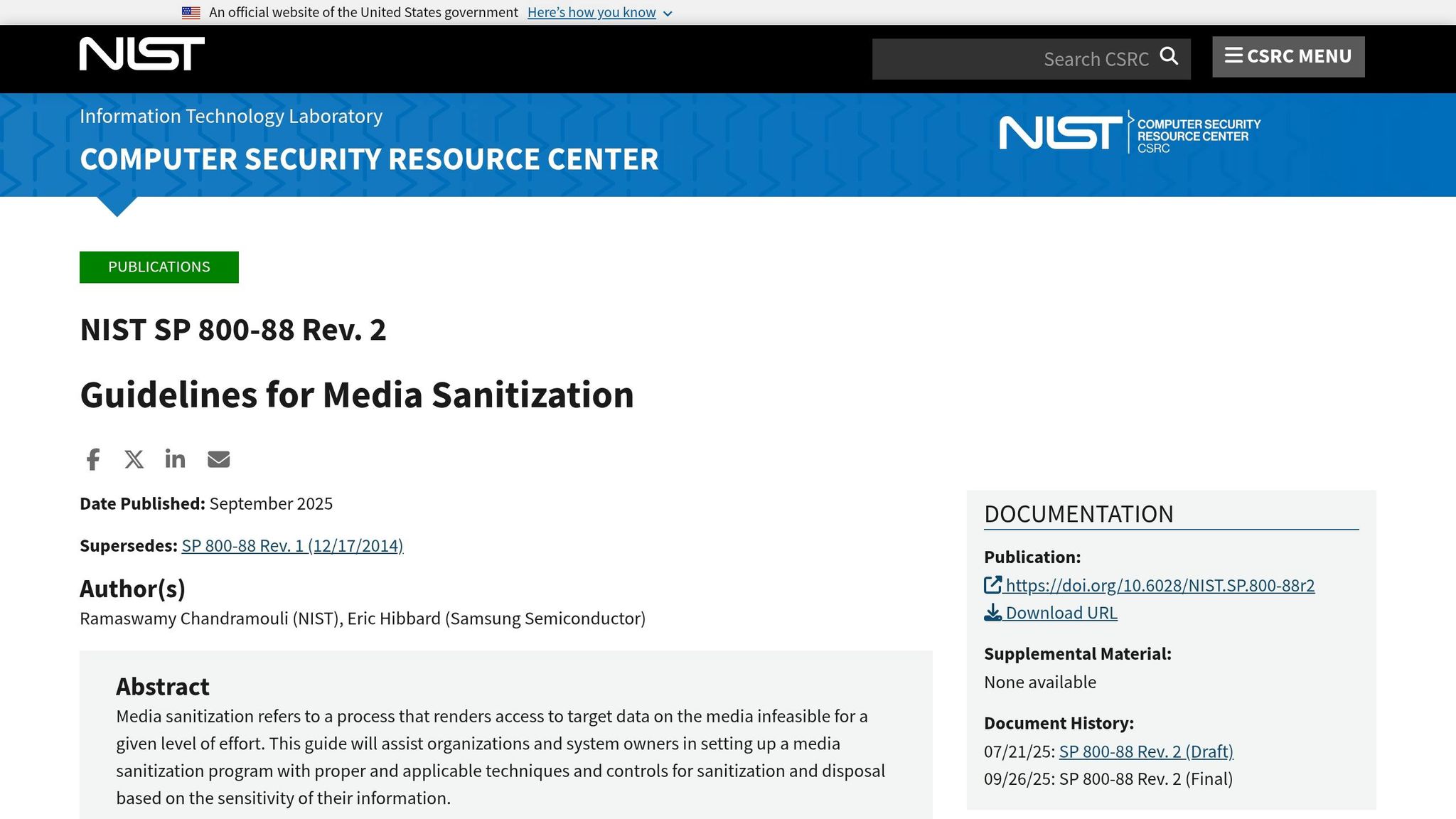 NIST SP 800-88