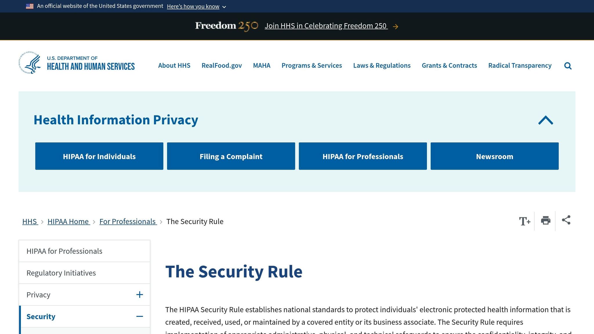 HIPAA Security Rule