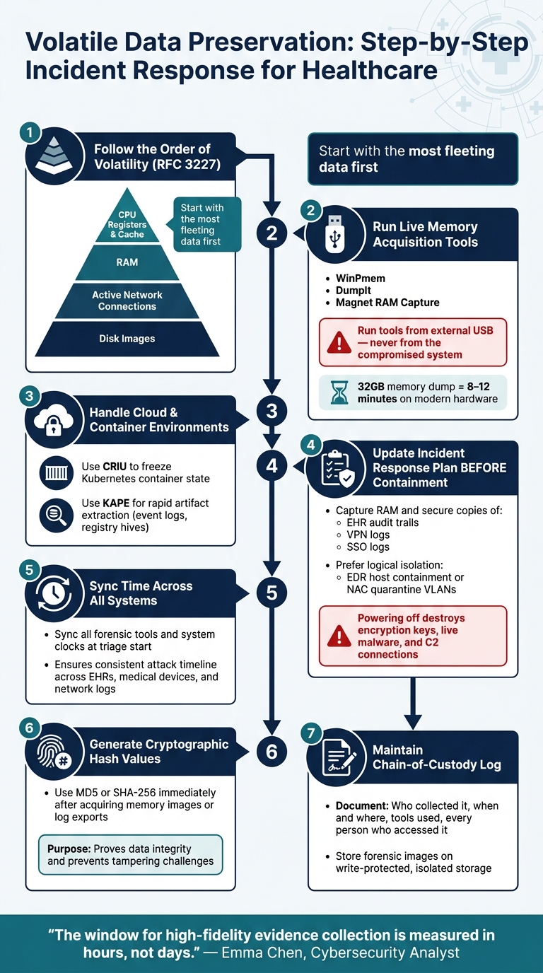 Volatile Data Preservation: Step-by-Step Incident Response for Healthcare