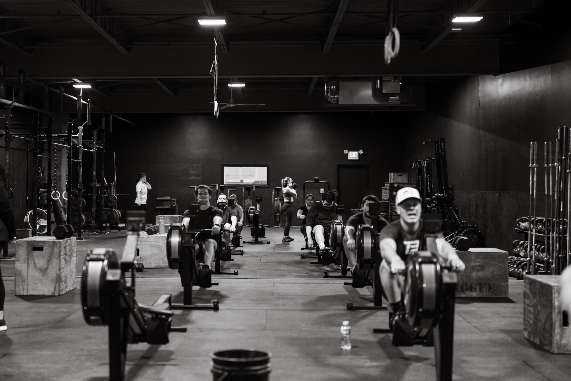 Barbell in gym