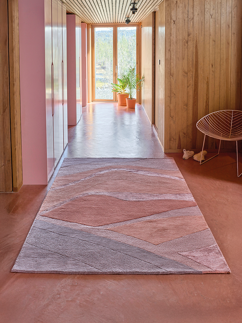 bilete av ett par sko og gulvtepper