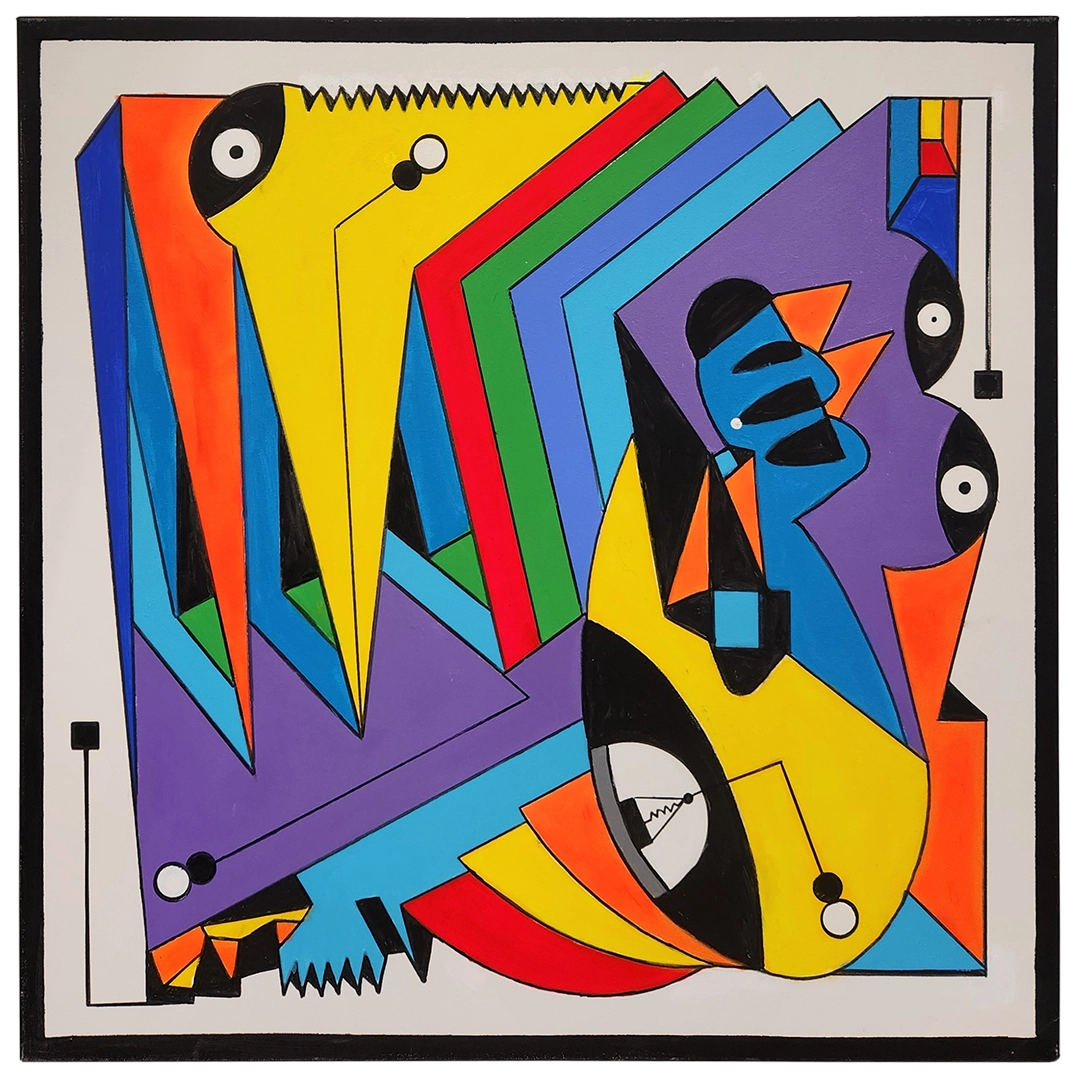 Geometry of light #18, 2023  Acrylic on Canvas | 36 x 36 Inches