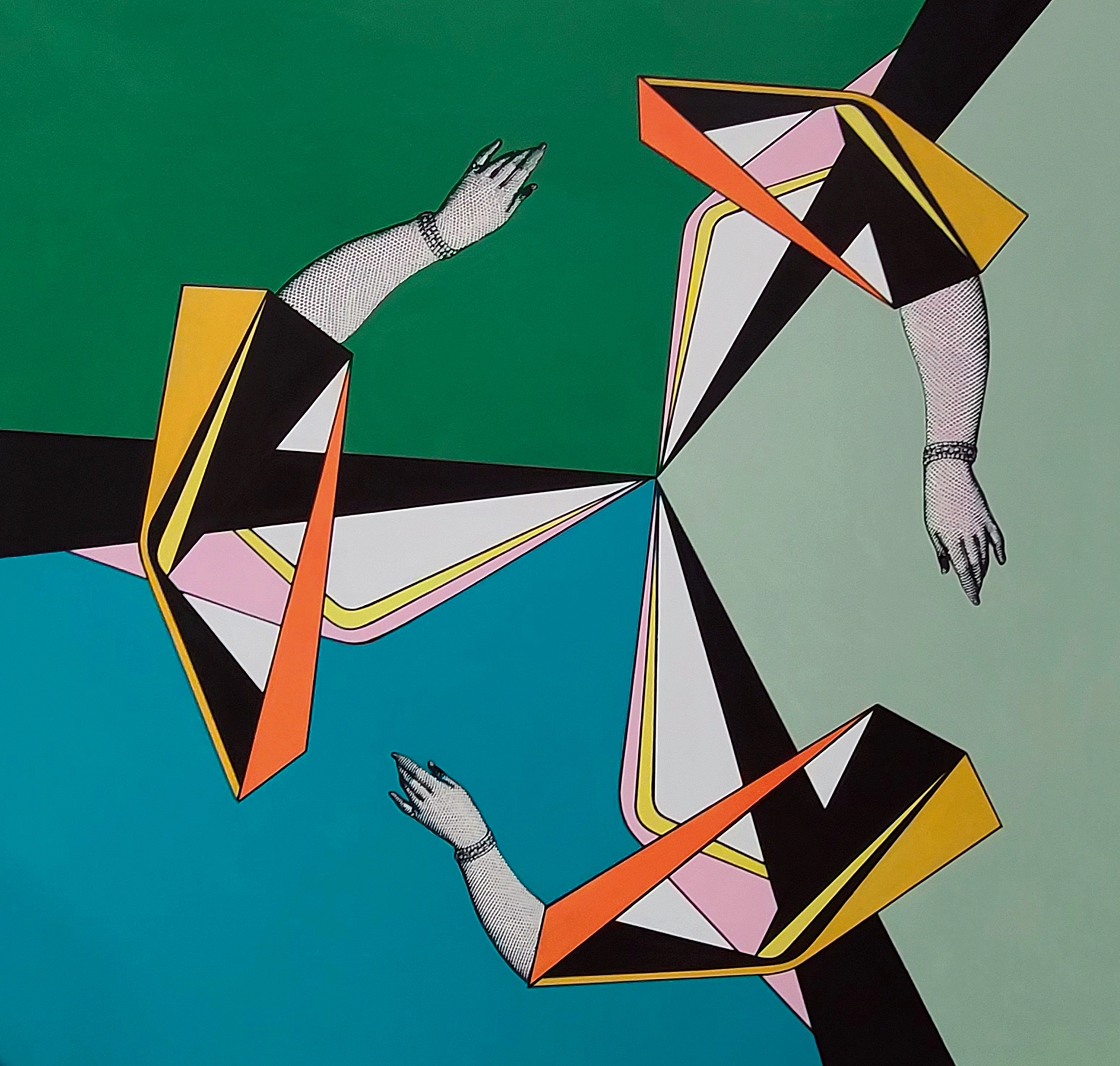 From the Equilibrium Series: X, 2022 Mixed Media on Canvas | 48 x 48 inches