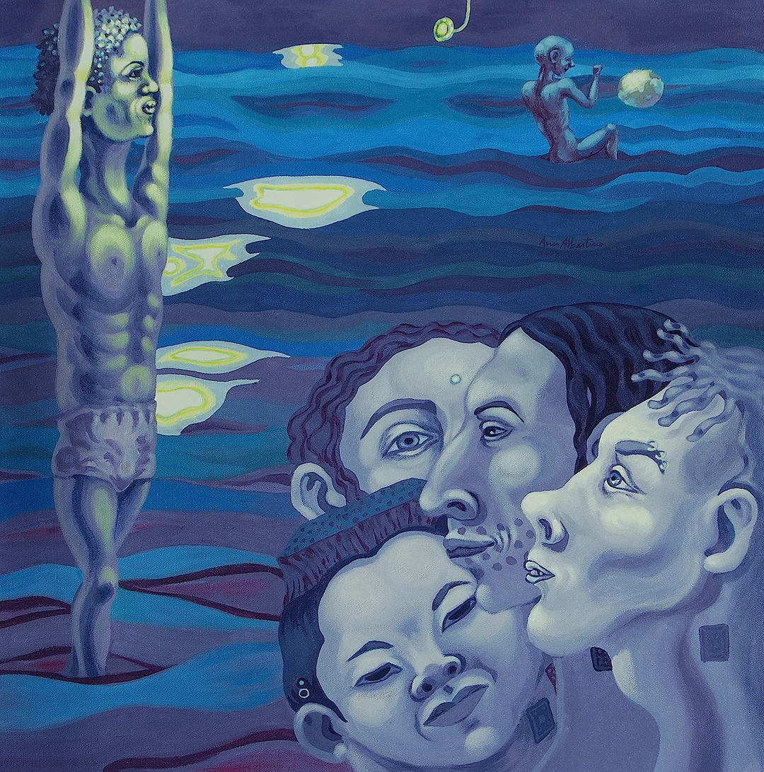 Escaping from infinity, 2024  Acrylic on Canvas | 24 x 24 Inches