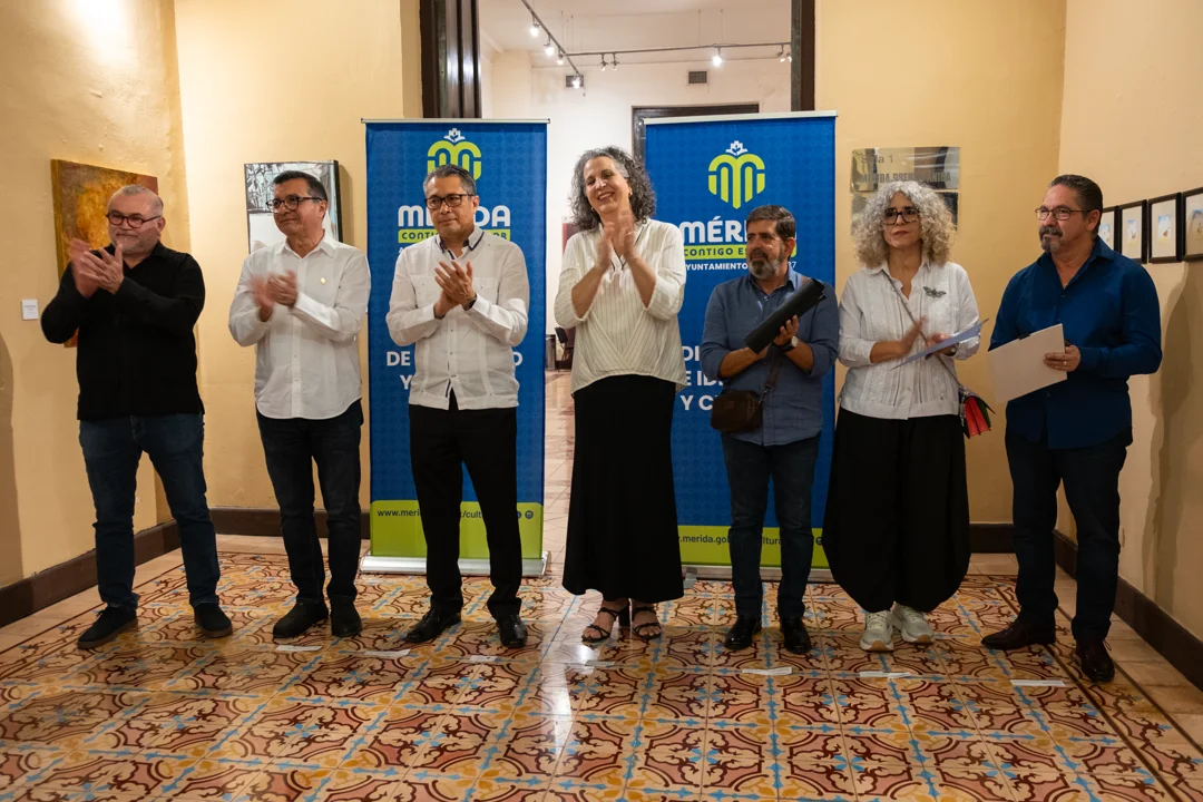 Participants applaud during the opening of MoCAA Collection in Yucatán at the Museum of the City of Mérida