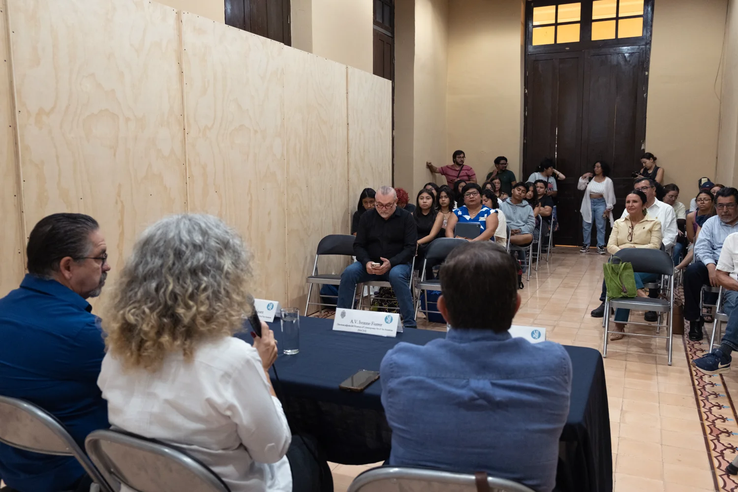 View from the speakers table during the MoCAA lecture