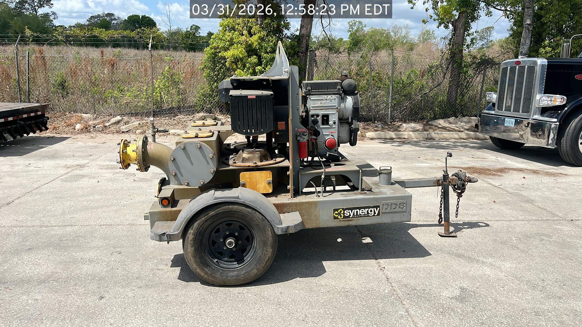 Image of the used 8inch DD Trailer Mount pump offered for sale