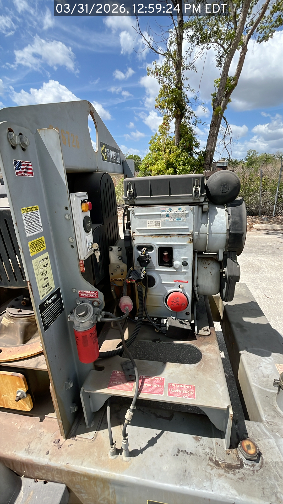 Image of the used 8inch DD Trailer Mount pump offered for sale (close-up)