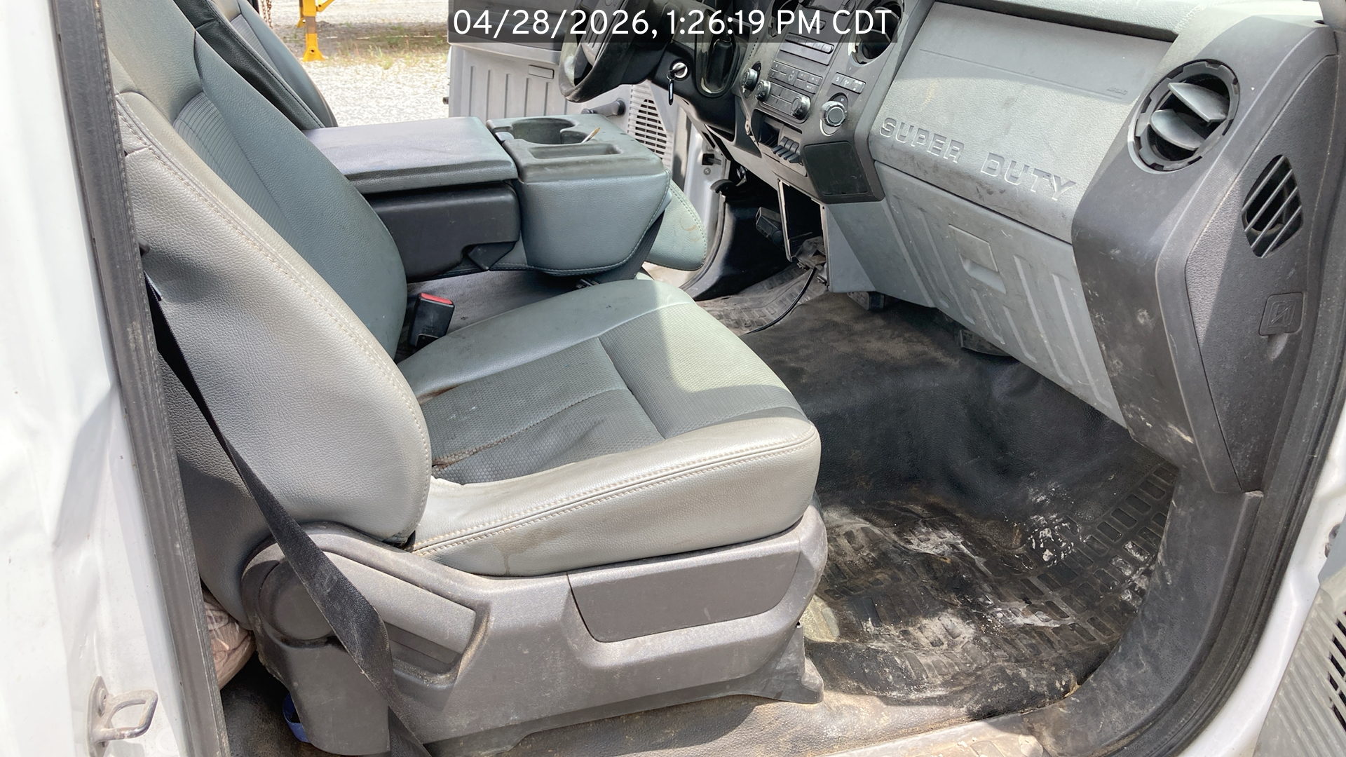 Image of the Ford F250 listed for sale showing the passenger seat
