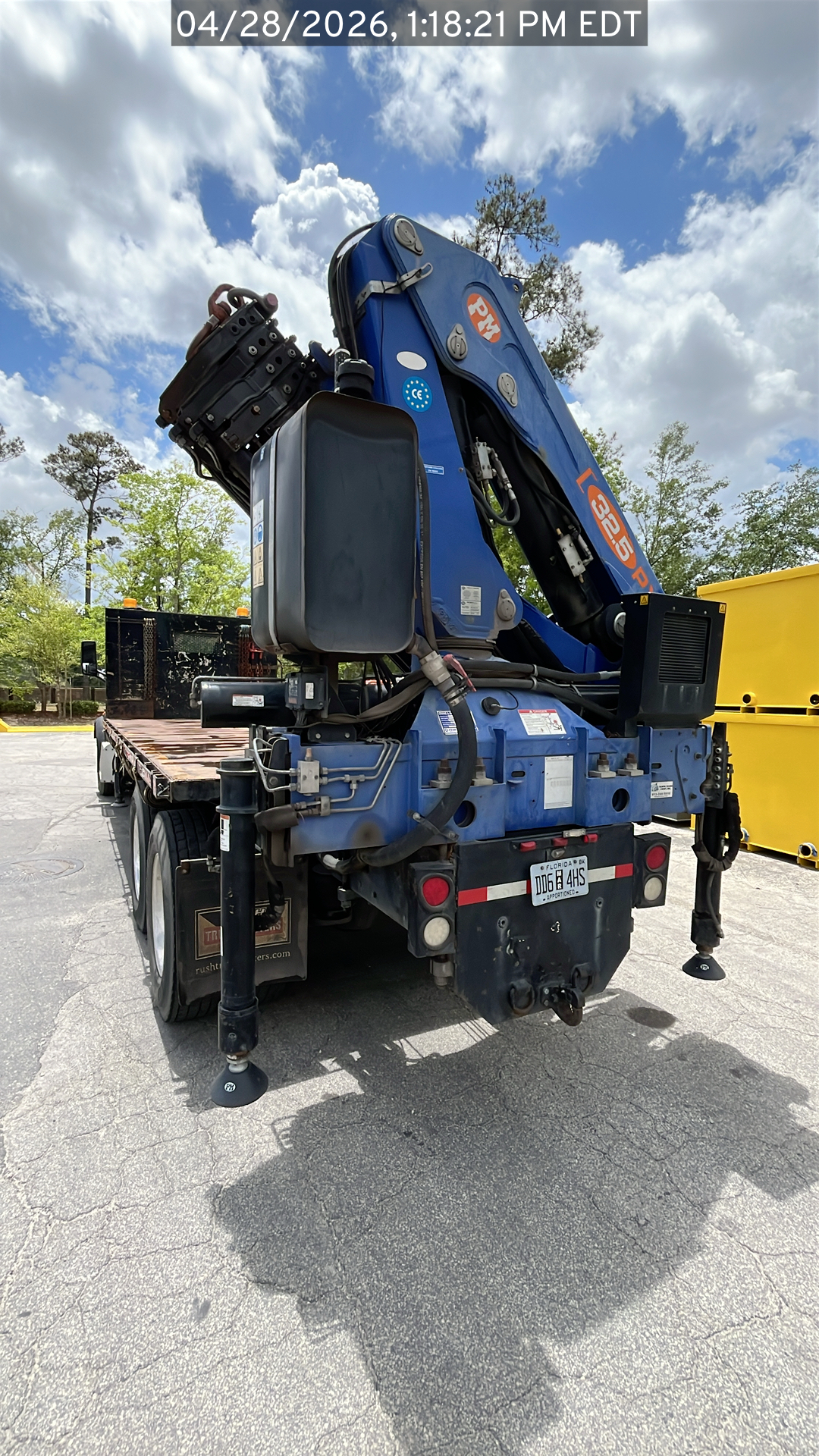 Photo of the Peterbilt 567 listed for sale, view from the rear of the vehicle