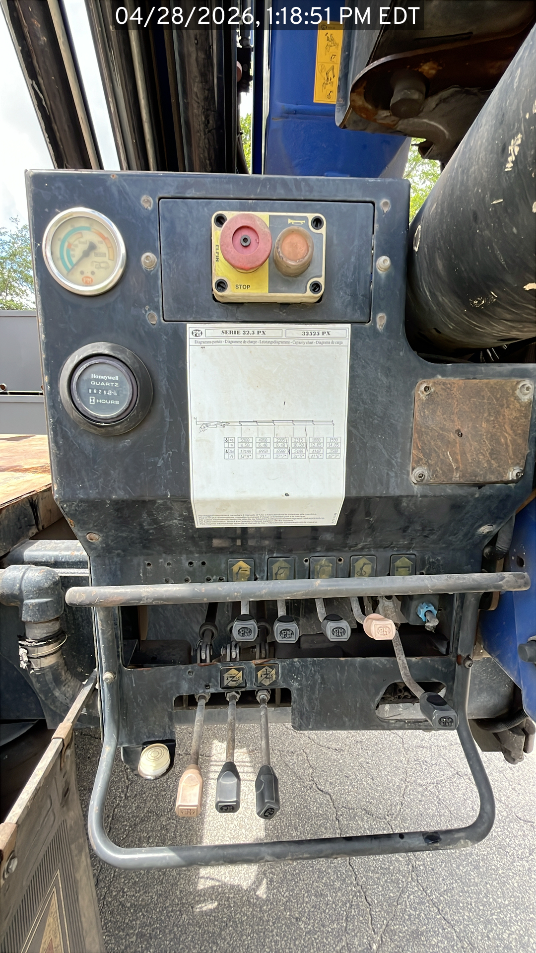 Photo of the Peterbilt 567 listed for sale, view of controls