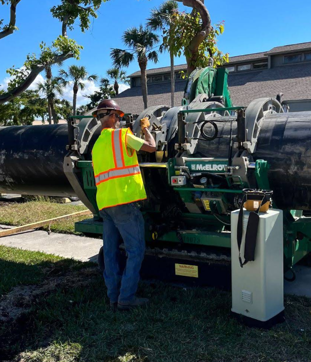 A tech working on one of our pumps