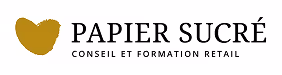 Logotype de l'entreprise Papier Sucré, conseil et formation retail.