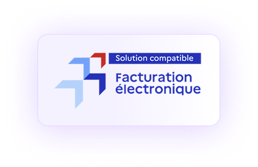 Logotype de la facturation électronique obligatoire en guise de garantie de conformité de la part de SmartOF.