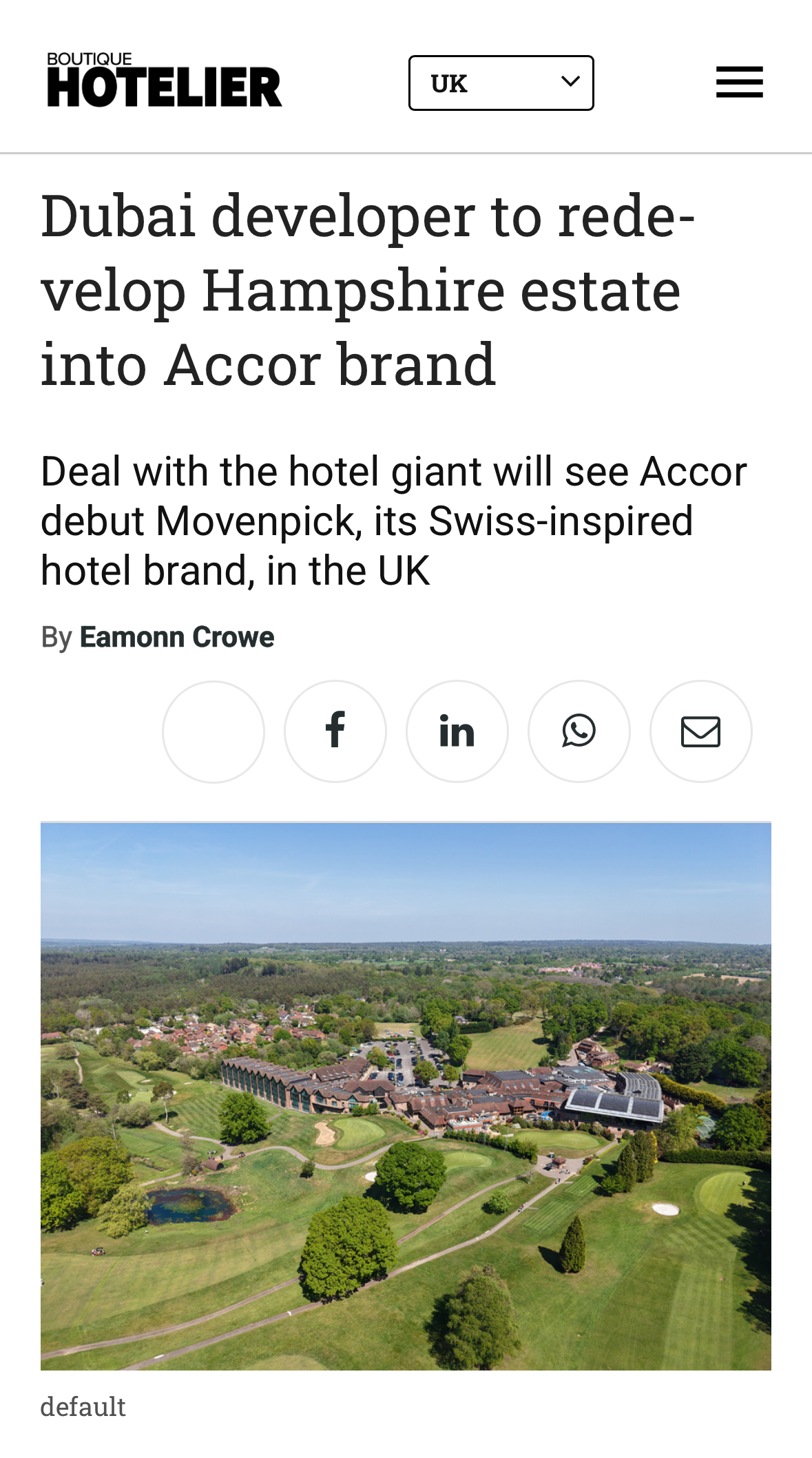 Dubai developer to redevelop Hampshire estate into Accor brand