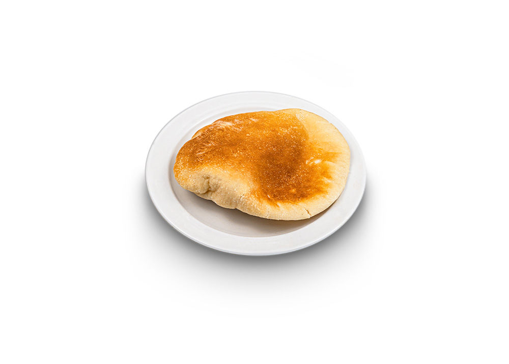 Stack of fresh, warm pita bread rounds