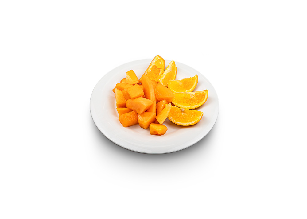 Assortment of fresh cut melons, grapes, and seasonal fruits