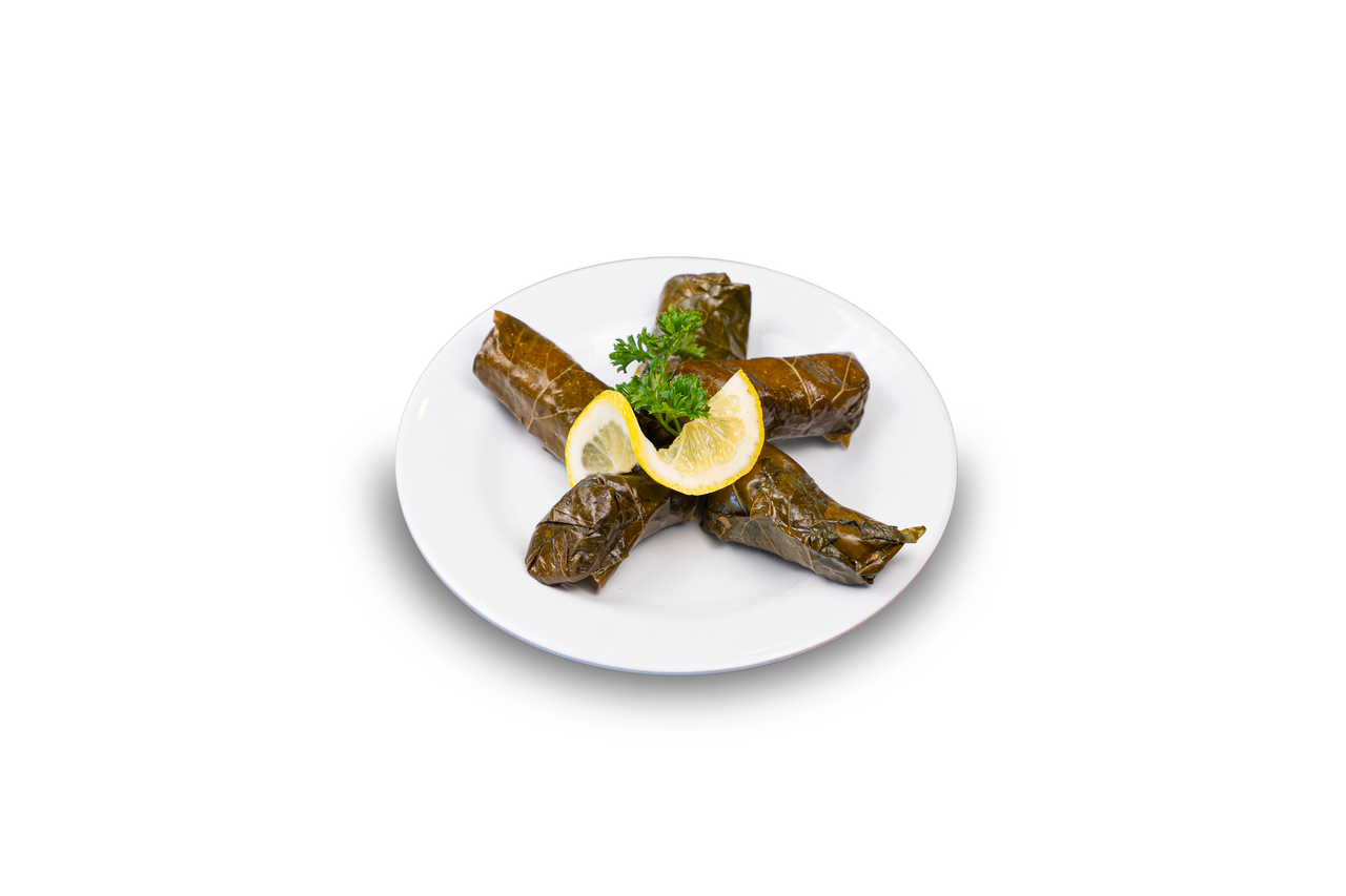 Stuffed grape leaves rolled with rice and herbs