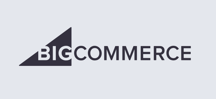 BigCommerce logo on the grey background