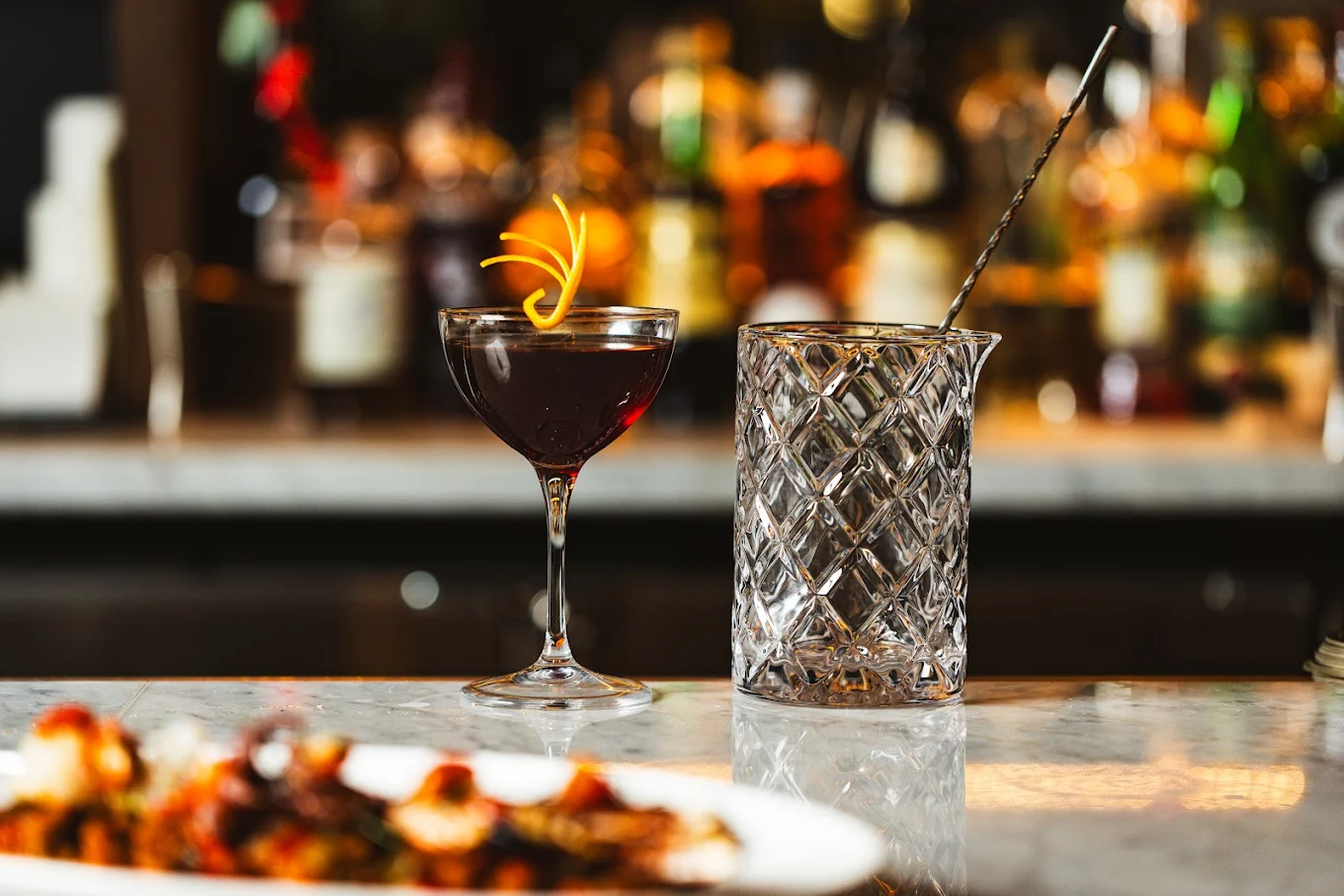 Drinks at Nora Bar in Chicago