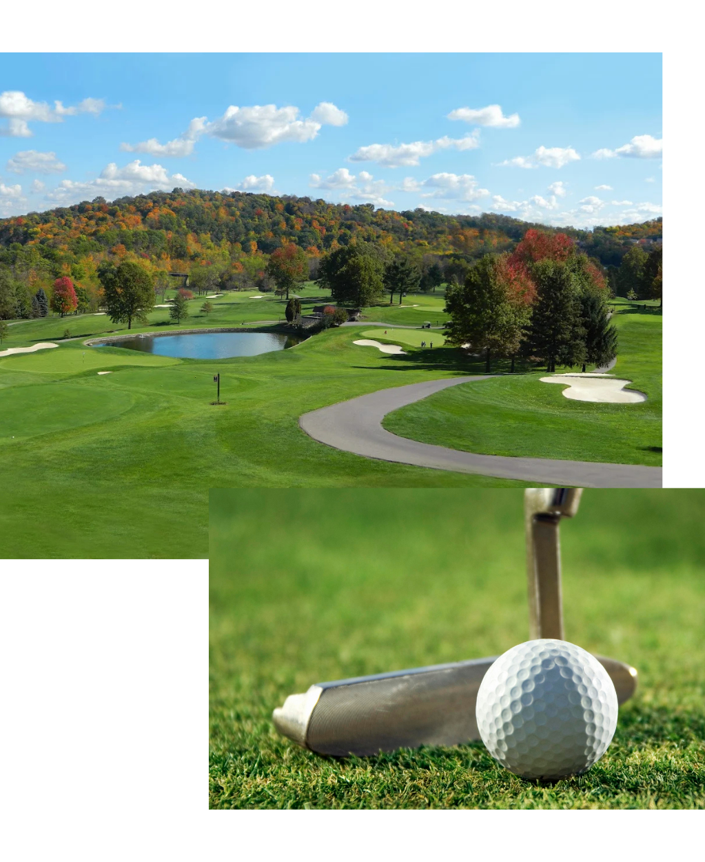 Pittsburgh Golf Event Hero Collage with Putter