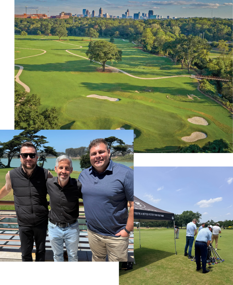 Peter Millar Store in Raleigh, NC and Green Field Image on top