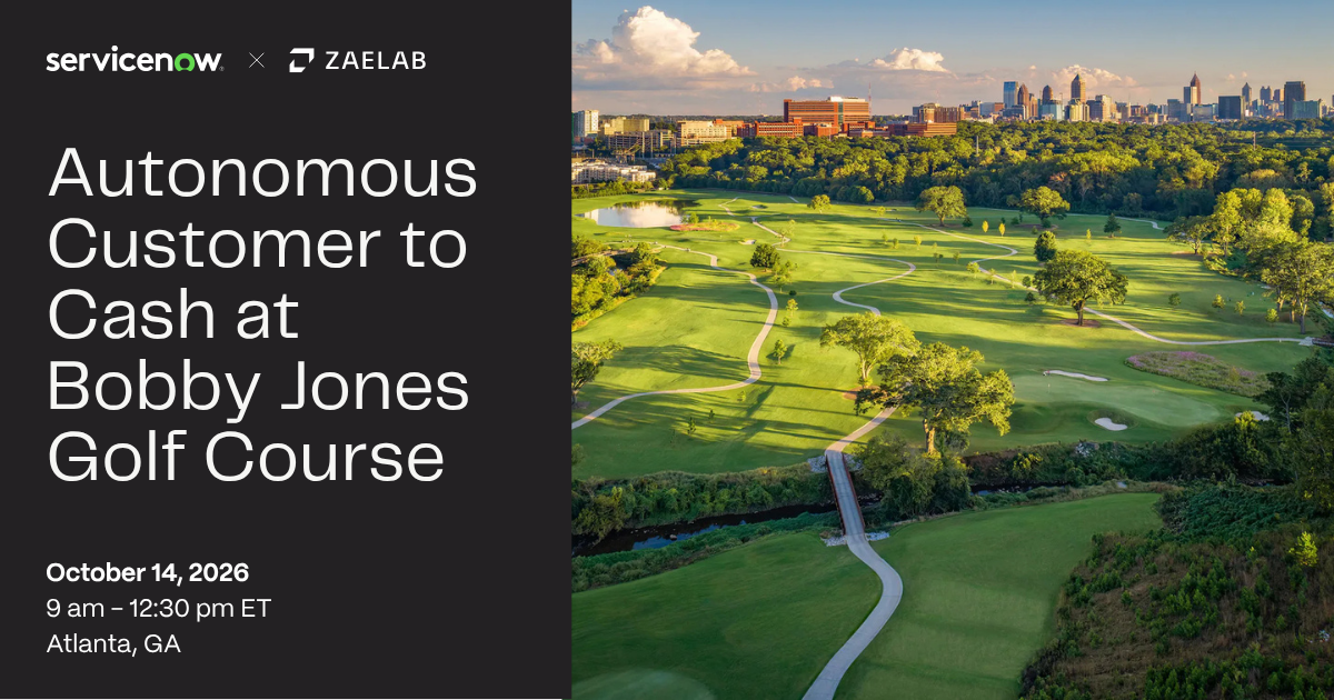 Autonomous Customer to Cash at Bobby Jones Golf Course Event on October 14th, 2026