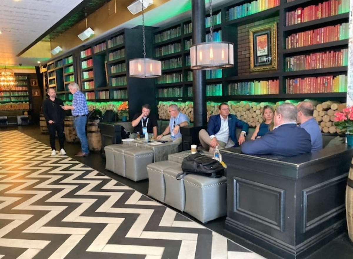 Attendees sitting at the CPQ Recovery Lounge event hosted by Zaelab at Dreamforce 2026