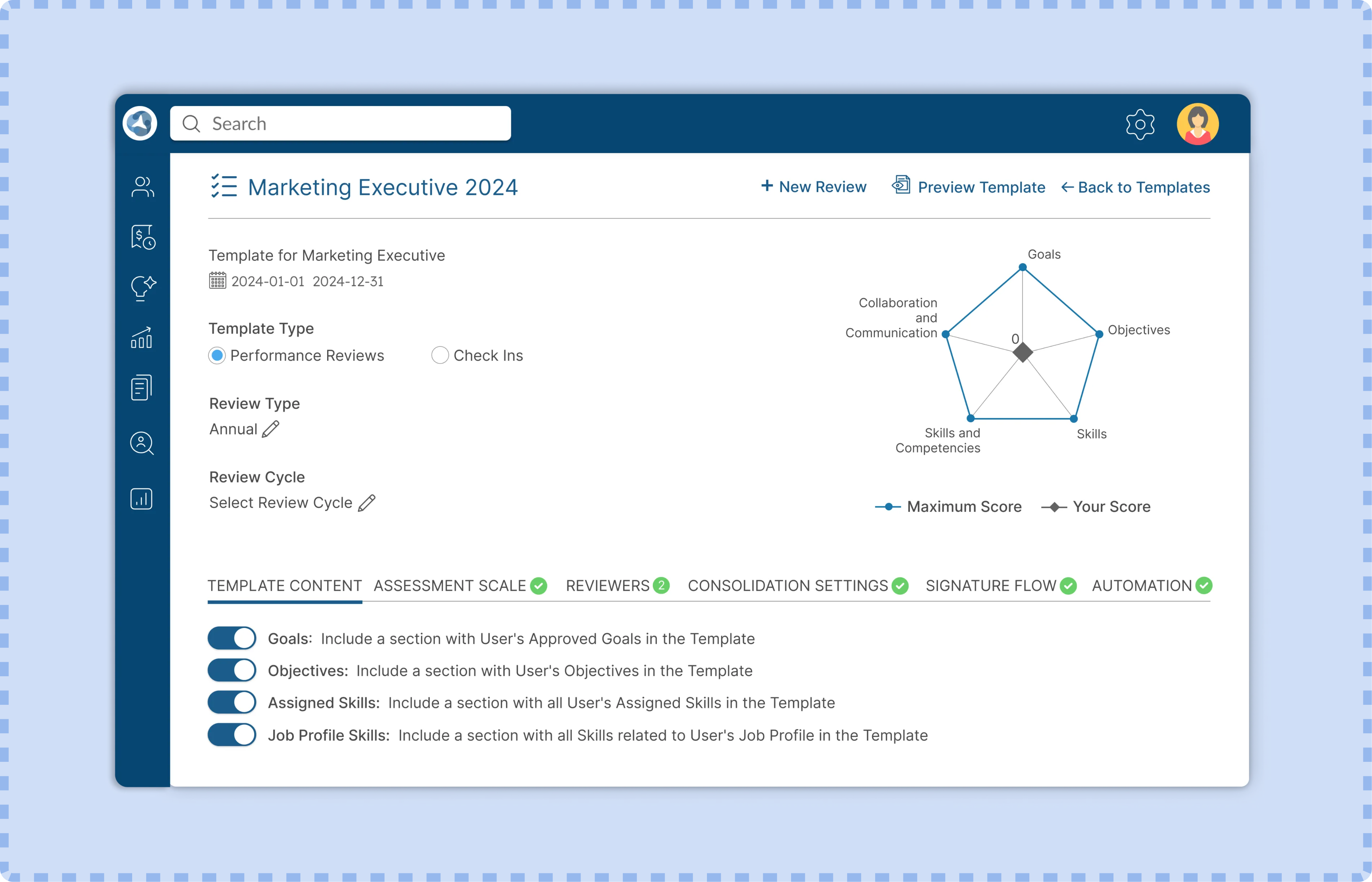 Goals and Performance Review in ClayHR