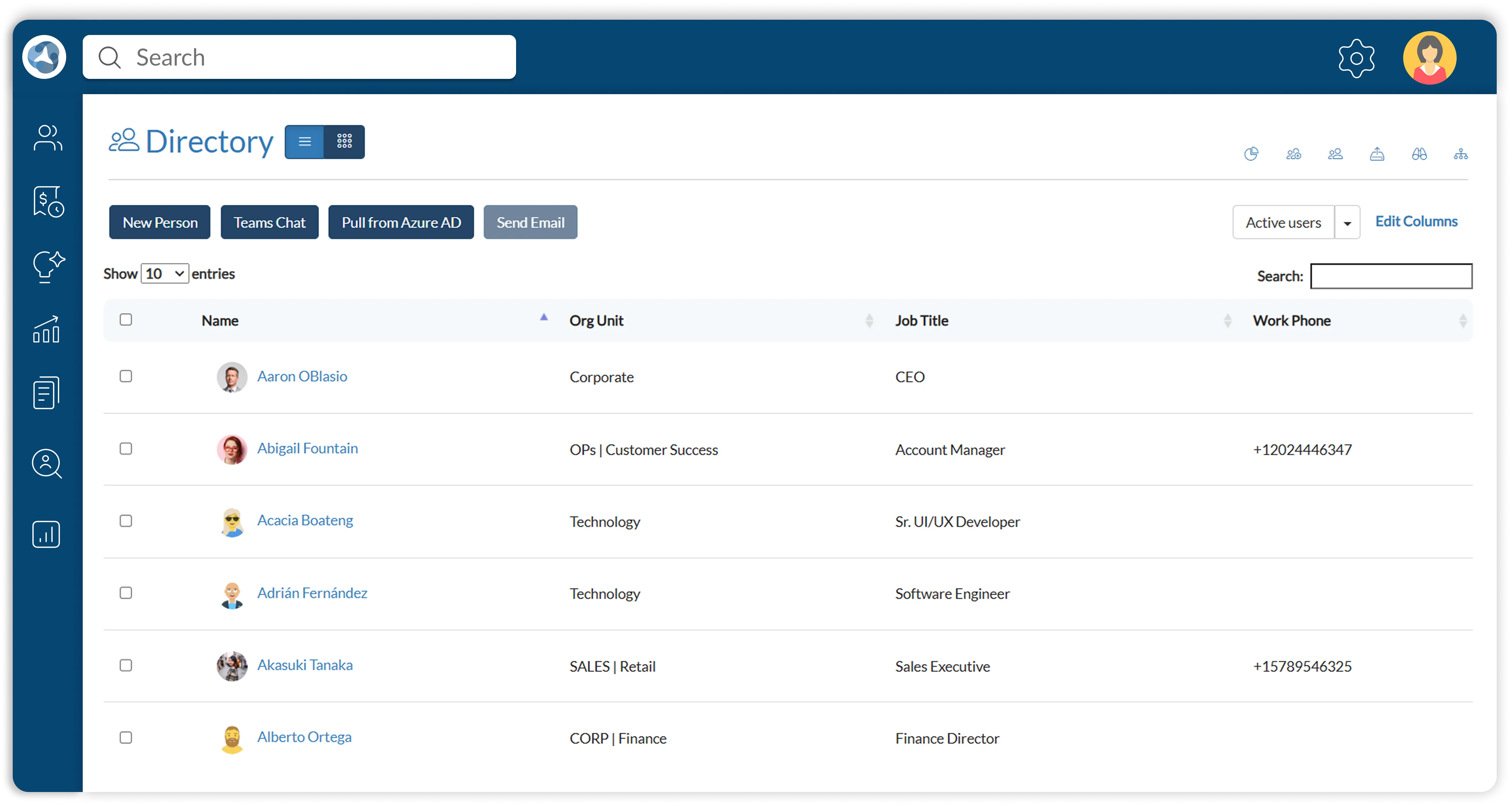 A secure cloud-based employee database by ClayHR for seamless employee records management and central access.