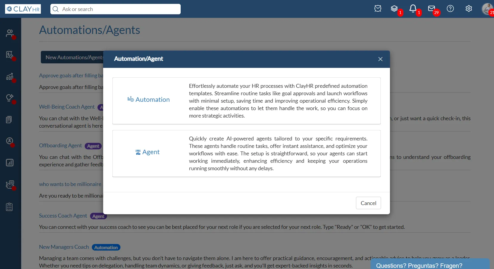 Una base de datos de empleados segura basada en la nube de ClayHR para una gestión fluida de los registros de los empleados y un acceso centralizado.