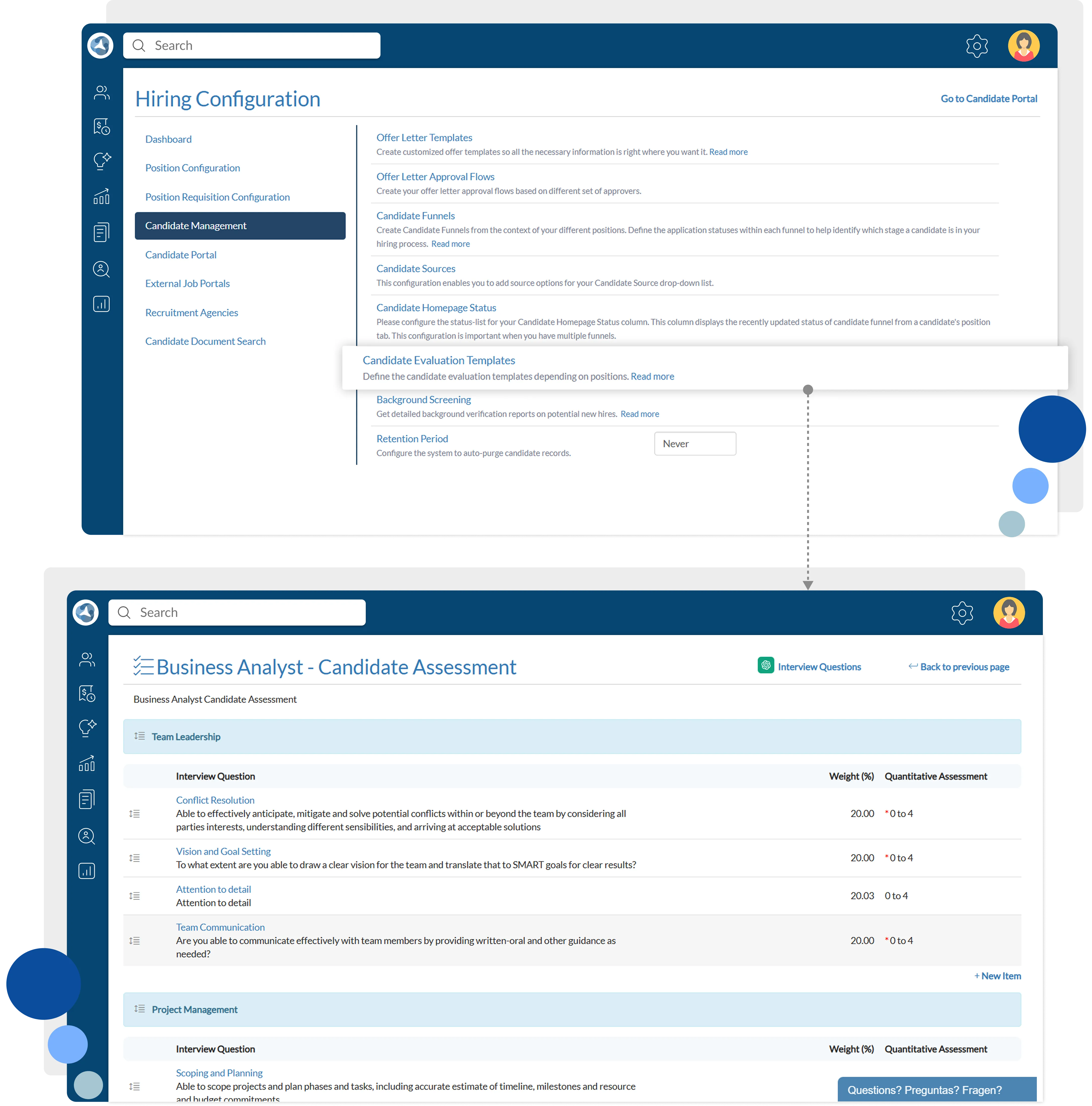 Customization options in ClayHR’s employee record management software for workflows, reports, and employee-specific configurations.