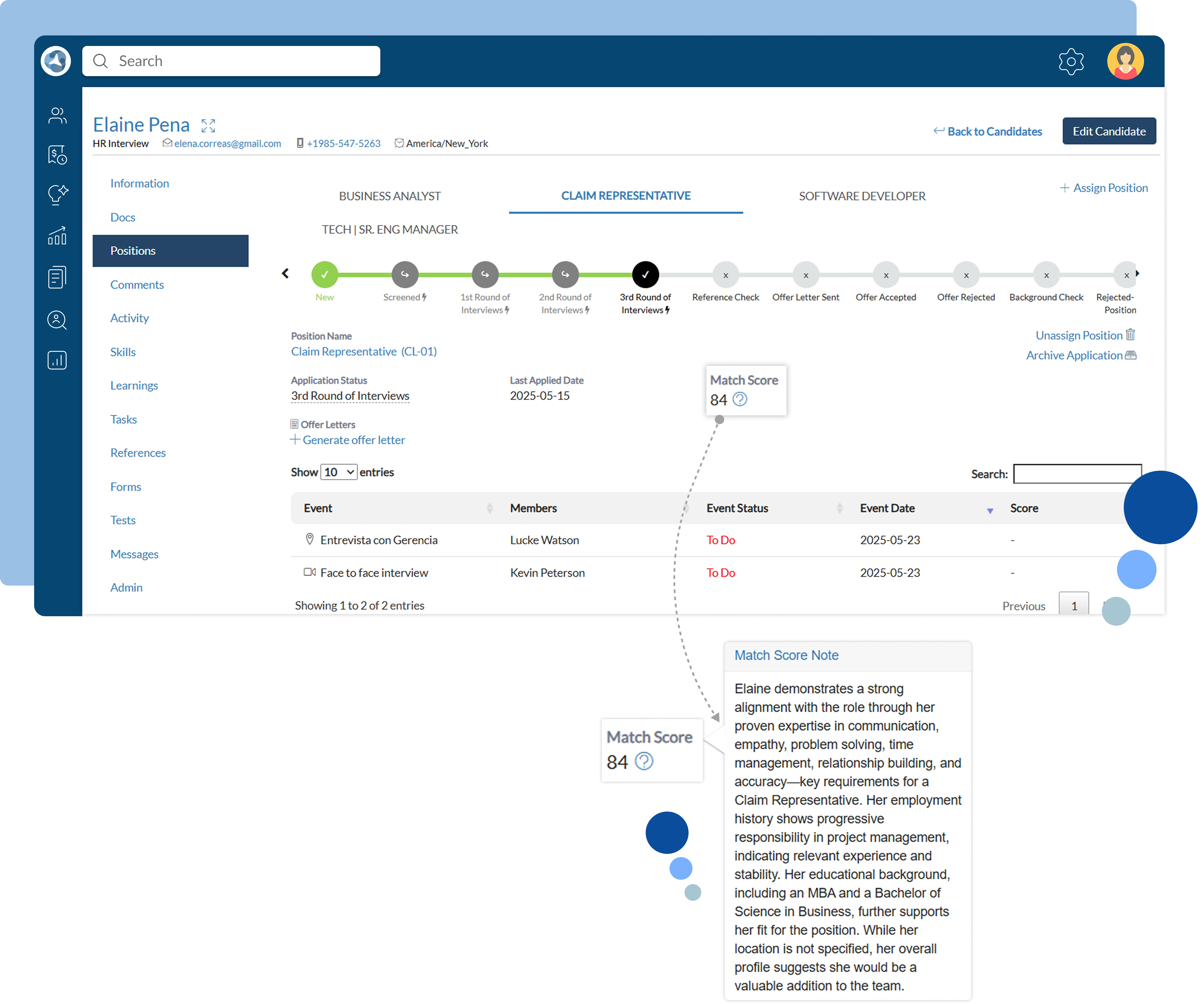 Customization options in ClayHR’s employee record management software for workflows, reports, and employee-specific configurations.