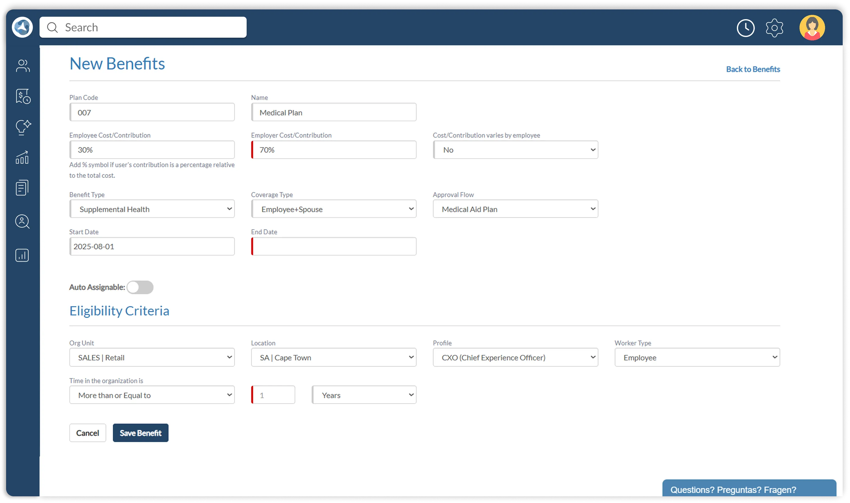 ClayHR interface aligns performance reviews like goal-based, skill-based, and pay for personalized compensation proposals.