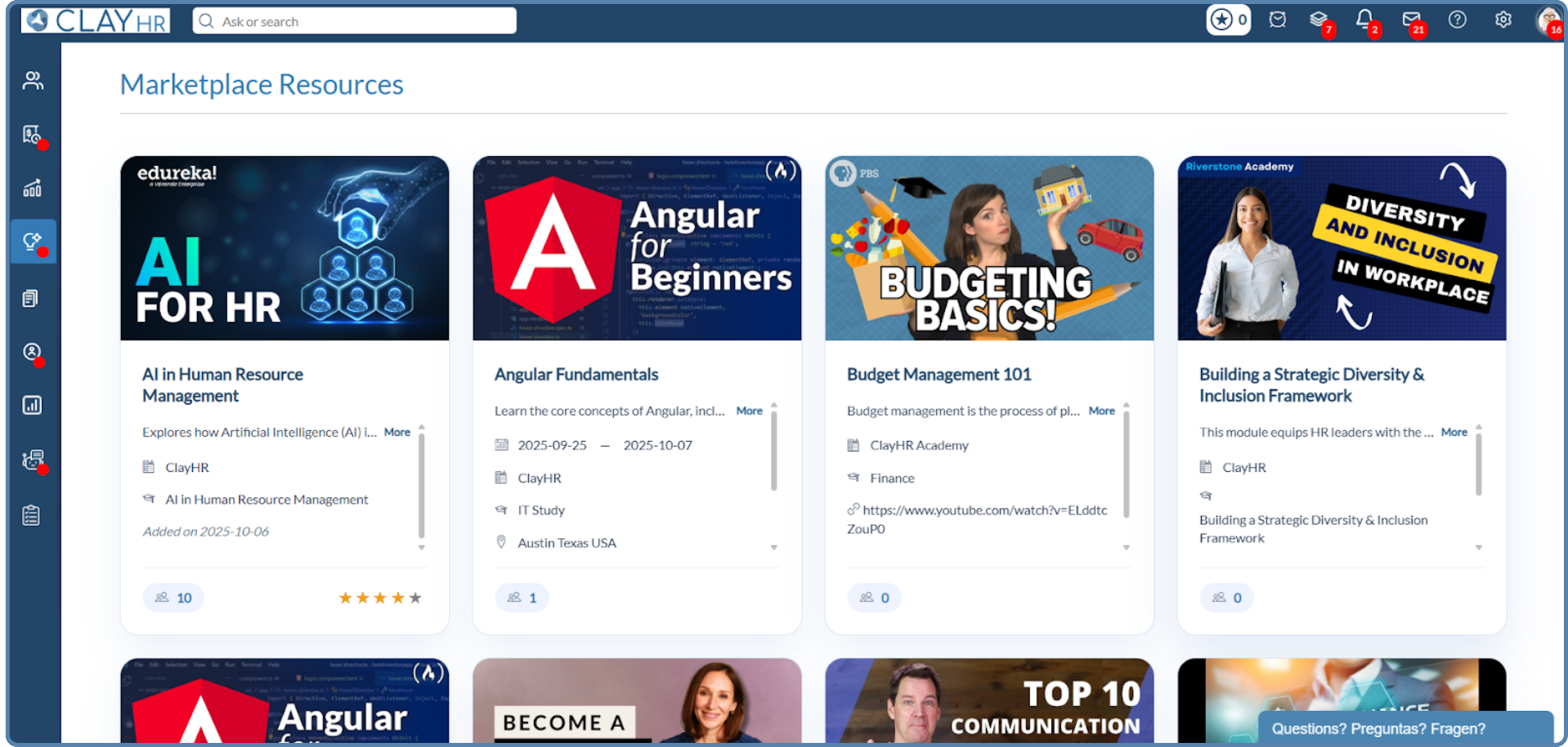 Personalized staff training solutions in ClayHR LMS create custom learning paths based on employee skill gaps, goals, and mentorship needs.