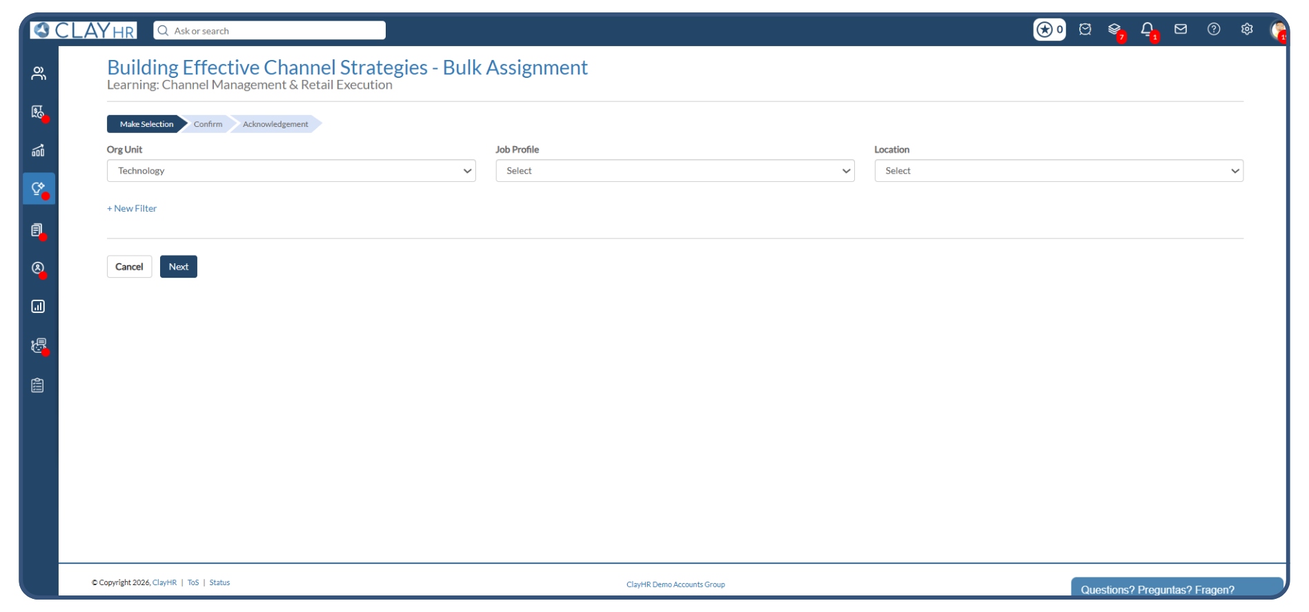 Personalized staff training solutions in ClayHR LMS create custom learning paths based on employee skill gaps, goals, and mentorship needs.