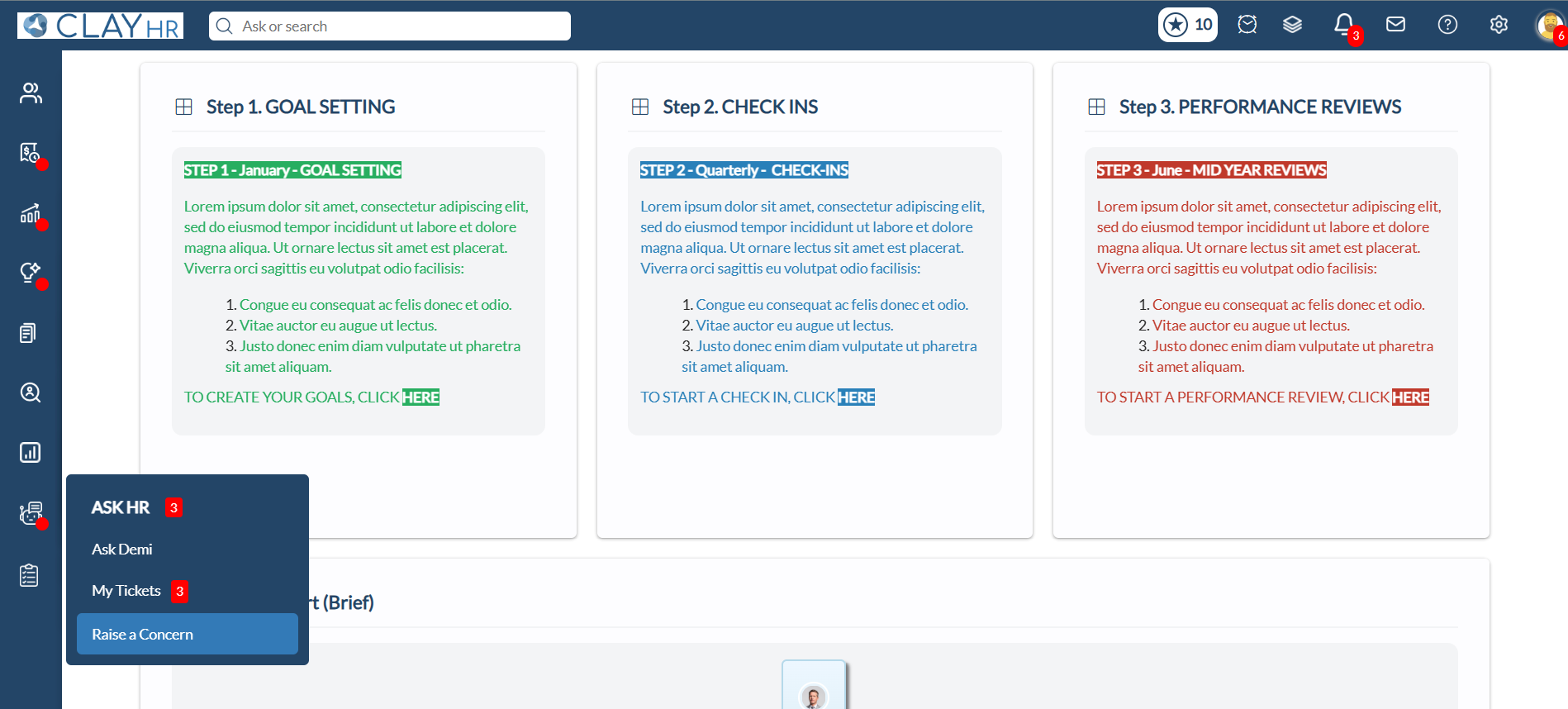 Customization options in ClayHR’s employee record management software for workflows, reports, and employee-specific configurations.