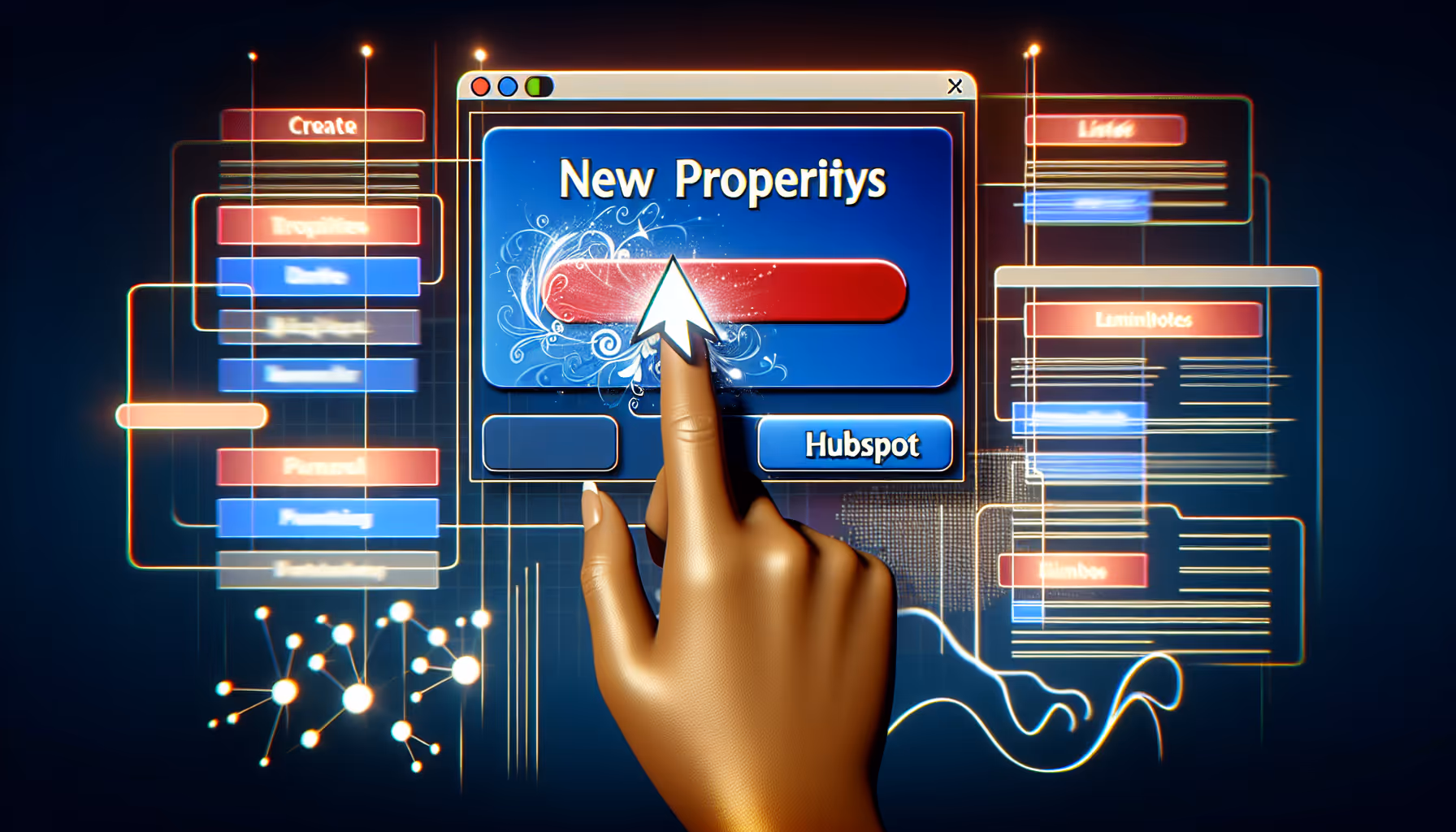 Illustration of creating and managing new properties