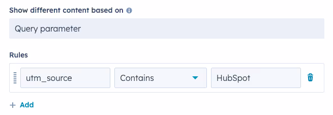 HubSpot Smart Rule| Query Parameter as Smart Rule Category | Show personalized default content if the page URL and UTM parameters contains 'HubSpot'
