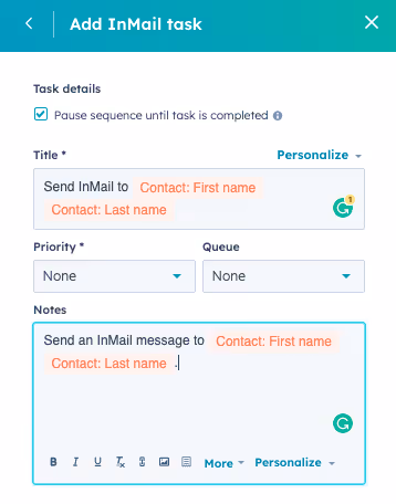 Edit sequences and add a task reminder