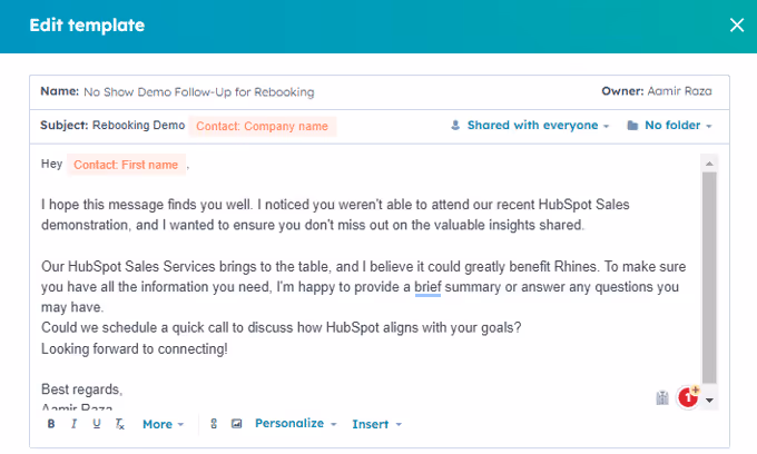 Create Sequences for No Show Demo Follow-Up for Rebooking | sequence tool | sales emails