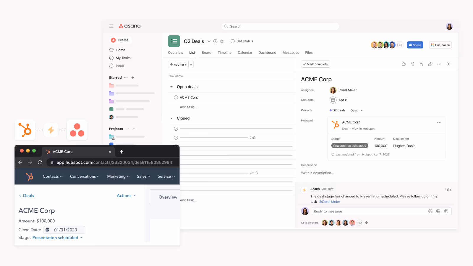 asana hubspot integration